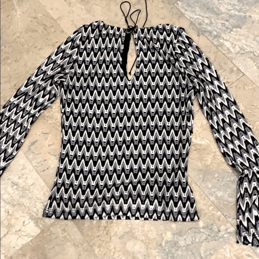 Anthropologie geometric boho light sweater / top